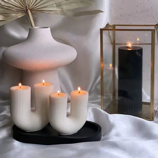 U-Shaped Rainbow Aromatherapy Candles