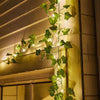 10m LED Fairy Garland with Maple Leaf Green Rattan
