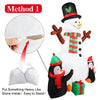 Rotating LED Snowman and Penguin Inflatable