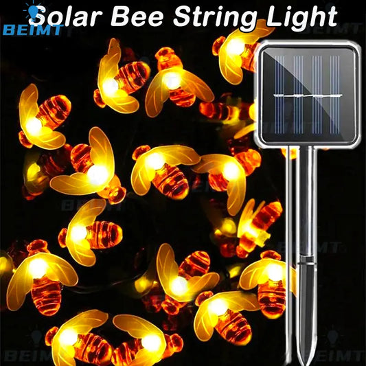 Solar Cute Bee String Lights
