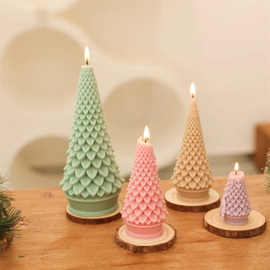 3D Christmas Pine Tree Candle