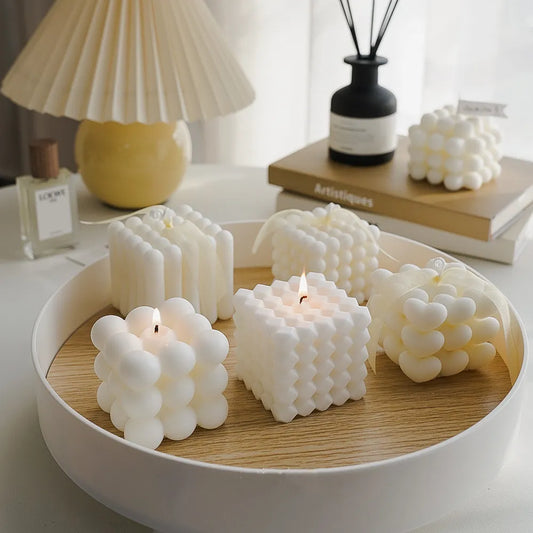 Geometric Rubik's Cube Scented Soy Wax Candles