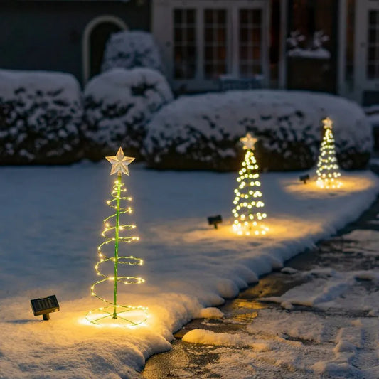 Solar Christmas Tree Outdoor Ground Lamp