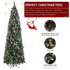 7ft Pre-lit Artificial Hinged Pencil Christmas Tree