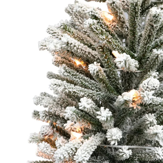 Frosted Merry Christmas Artificial Pine Tree