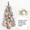 Pre-lit Tabletop Christmas Tree With White LED Lights Wood Base