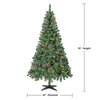 6.5-Ft Pre-Lit Madison Pine Artificial Christmas Tree with Lights Stand
