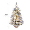Pre-lit Tabletop Christmas Tree With White LED Lights Wood Base